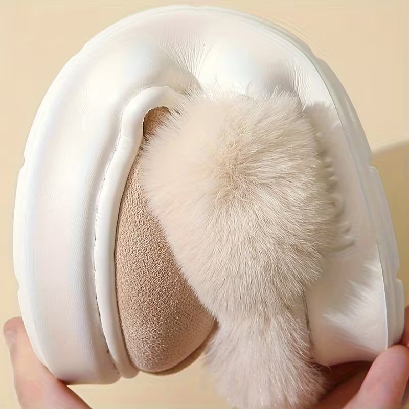 Casual Winter Slip-On Slippers for Women - Plush Lined Soft Fluffy House Shoes